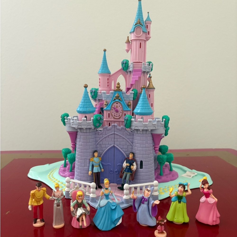 1995 Polly Pocket Cinderella Princess Castle Playset with Figures - Kids Toys